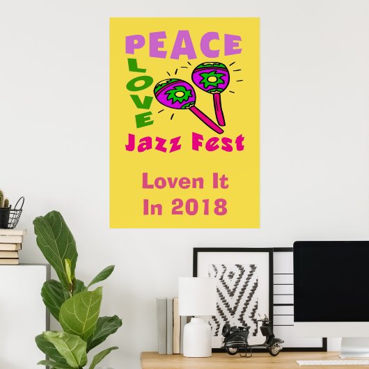 Peace Liebe Jazz Fest 2018 Poster (Heimbüro)