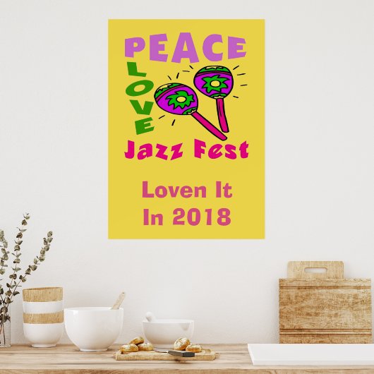 Peace Liebe Jazz Fest 2018 Poster (Küche)