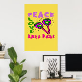 Peace Liebe Jazz Fest Poster (Heimbüro)