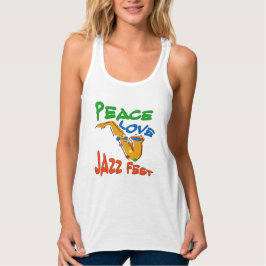 Peace Liebe Jazz Fest Sax Tank Top