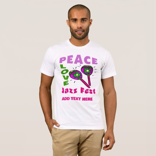 Peace Liebe Jazz Fest T-Shirt (Vorne ganz)