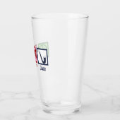 Peace Liebe Jazz Music Saxophon Glas (Links)