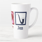 Peace Liebe Jazz Music Saxophon Milchtasse (Rechts)