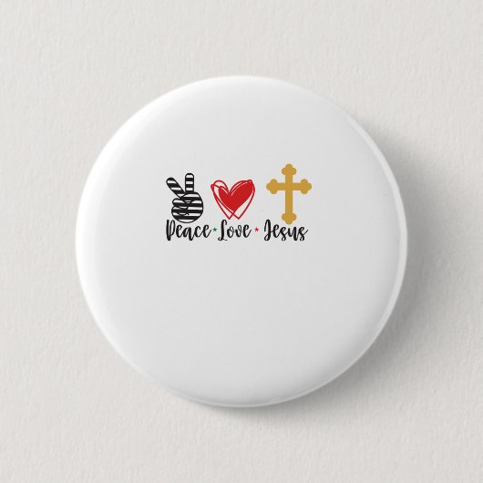 Peace Liebe Jesus cross-01 Button (Vorderseite)
