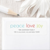 Peace Liebe JoChristmas Holiday Blue Red Green (Insitu)