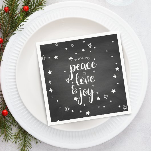 Peace Liebe Jockey Star Weihnachtsfeiertag Serviette