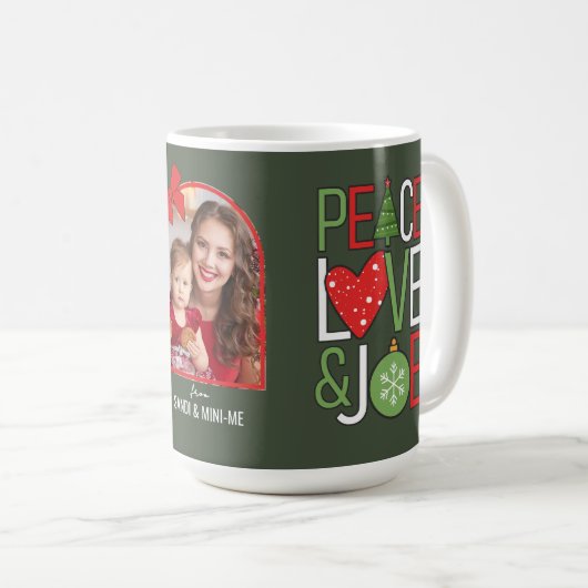 Peace, Liebe & Joe Christmas Foto ID113 Kaffeetasse (VorderseiteRechts)