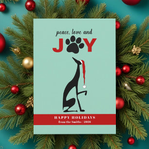 Peace Liebe Jog Dog Paw Weihnachten