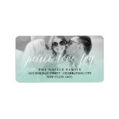 Peace Liebe Join Script Foto Address Labels Adressaufkleber (Vorne)