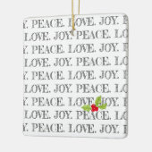 Peace Liebe Join Text Christmas Holly Baby Foto Keramikornament (Links)
