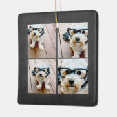 Peace Liebe Joliday Chalkboard Foto Collage Keramikornament (Links)