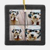 Peace Liebe Joliday Chalkboard Foto Collage Keramikornament (Vorderseite)