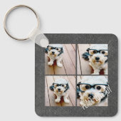 Peace Liebe Joliday Chalkboard Foto Collage Schlüsselanhänger (Vorderseite)