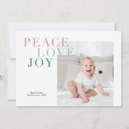 Peace Liebe Joliday Foto Card Feiertagskarte