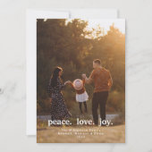 Peace Liebe Joliday Weihnachten Foto (Vorderseite)