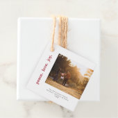 Peace Liebe Joliday Weihnachten Foto Geschenkanhänger (Beispiel)