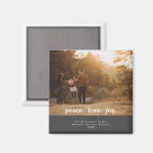 Peace Liebe Joliday Weihnachten Foto Magnet (Vorderseite/Rückseite)