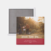 Peace Liebe Joliday Weihnachten Foto Magnet (Vorderseite/Rückseite)