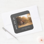 Peace Liebe Joliday Weihnachten Foto Quadratischer Aufkleber (Umschlag)