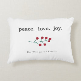 Peace Liebe Joly Holly Berries Weihnachtsfest Weih Dekokissen