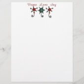 Peace Liebe Jonaments Weihnachtsbrief Paper (Vorderseite)