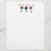 Peace Liebe Jonaments Weihnachtsbrief Paper (Vorne/Hinten)