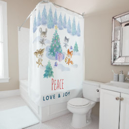 Peace Liebe & Josure Forest Animals Duschvorhang