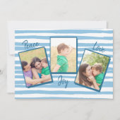 Peace Liebe Joy | Blue 3 Foto Weihnachten (Vorderseite)