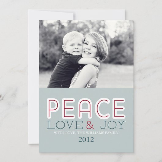 Peace Liebe & Joy Cards Feiertagskarte (Vorderseite)