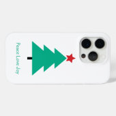 Peace Liebe Joy Christmas Tree individuell anpassb Case-Mate iPhone Hülle (Rückseite (Horizontal))