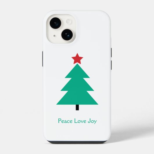 Peace Liebe Joy Christmas Tree individuell anpassb iPhone Hülle (Rückseite)