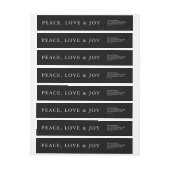 Peace Liebe Joy Classic Minimal Typografy Black (Bogen)