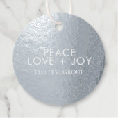 Peace Liebe Joy Elegante Weihnachts-Silber Geschenkanhänger (Vorderseite)