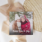 Peace Liebe Joy Family Foto Weihnachtskarte Feiertagskarte