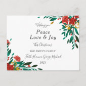 Peace Liebe Joy Family Frohe Weihnachts-Postkarte Postkarte (Vorderseite)