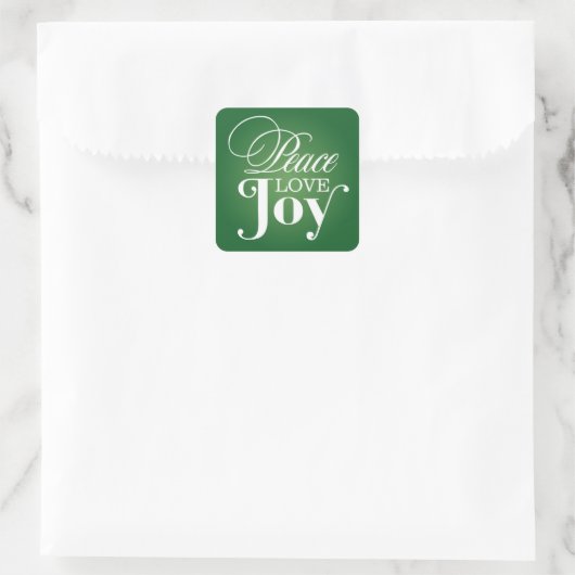 PEACE LIEBE JOY | FERIENUMSCHLAG AUFKLEBER (Tasche)