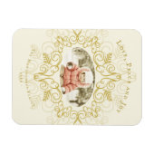 Peace Liebe Joy Festive Foliage Deko Holiday Foto Magnet (Horizontal)