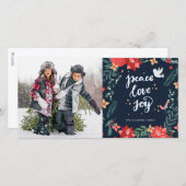 Peace Liebe Joy | Foto Ferienkarte Feiertagskarte (Vorne/Hinten)