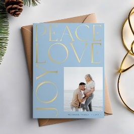 Peace Liebe Joy Foto Goldtypografie Weihnachten