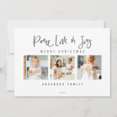 Peace Liebe & Joy Frohe Weihnachten Foto (Vorderseite)
