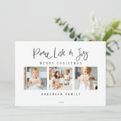 Peace Liebe & Joy Frohe Weihnachten Foto (Stehend Vorderseite)