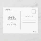 Peace Liebe & Joy Frohe Weihnachtsgrüße Postkarte (Rückseite)