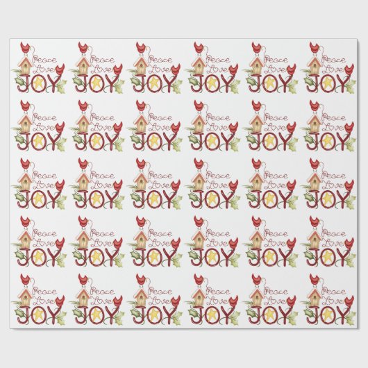 Peace Liebe Joy Geschenkpapier (Flach)