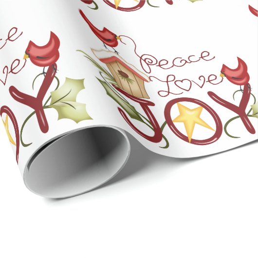 Peace Liebe Joy Geschenkpapier (Rolleneckpunkt)