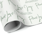 "Peace Liebe Joy" Geschenkpapier (Rolleneckpunkt)