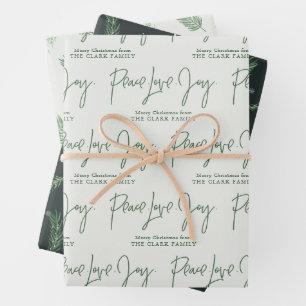 "Peace Liebe Joy" Geschenkpapier Set