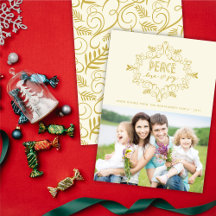 Peace Liebe Joy Gold Vintag Deko Foliage Foto