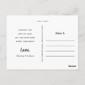 Peace Liebe Joy Green Iridescent Holiday Foto Postkarte (Rückseite)