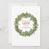 Peace Liebe Joy Greenerity Wreath Weihnachten (Vorderseite)