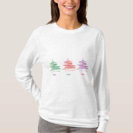 Peace Liebe Joy Holidays Tree Women's long Ärmel T-Shirt